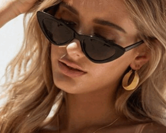 Womens black cat eye sunglasses