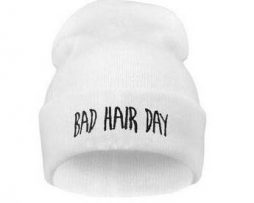 Bad Hair Day Hat in white