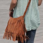 Fringe handbag - brown