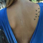 Sexy back necklace with dangle