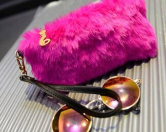 Pink Furry Clutch