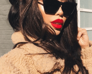 Oversized square cat eye suglasses