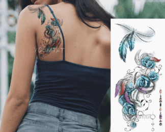 Teal Body Art Temporary Tattoo