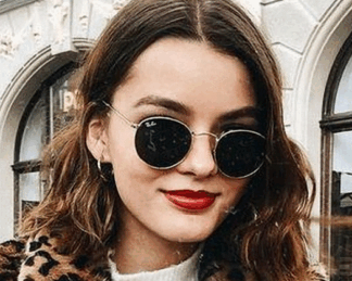 Gold Wire frame oval sunglasses